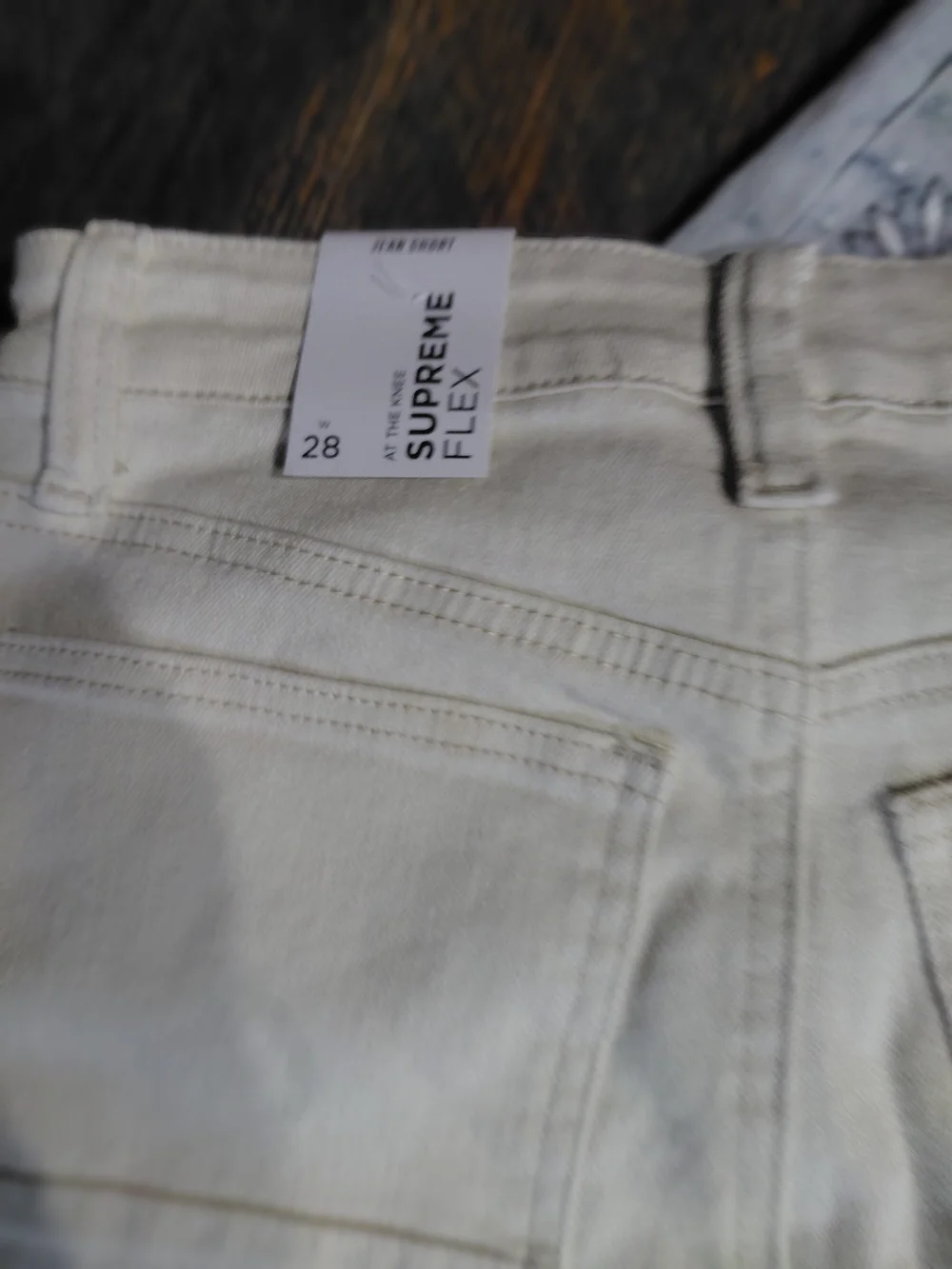 Rue21 Men's Slim Biker Denim Shorts - Light Wash, Cream, Black